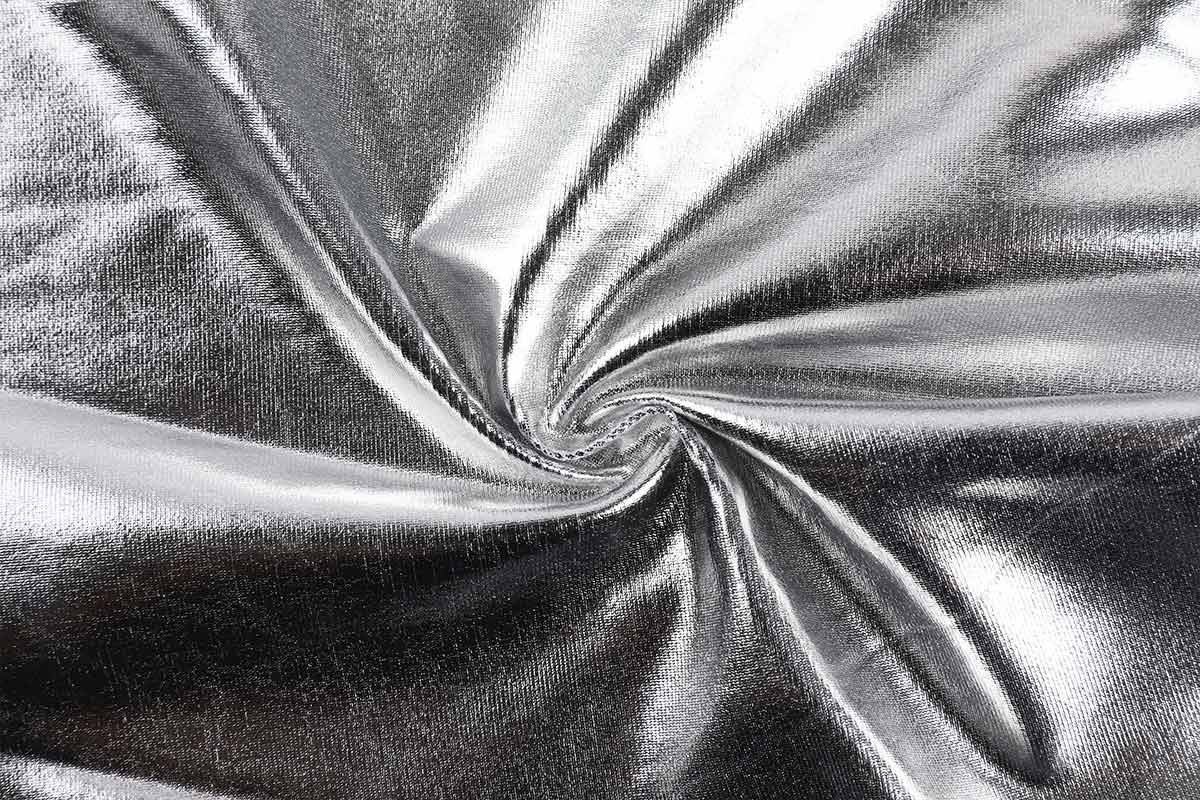 緯編滌半光銀色PU 92%滌綸+8%氨綸